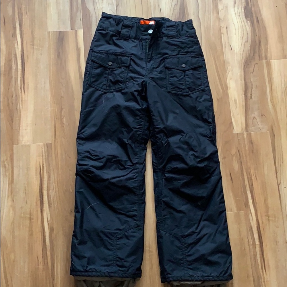 Gently used orange snow pants